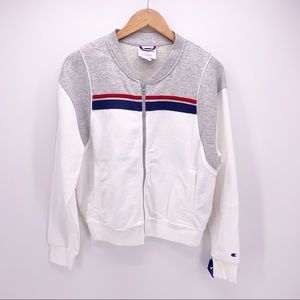 Champion Oxford White Zip Up Heritage Warm Up Jacket E6